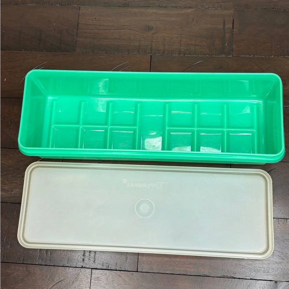 Tupperware Celery‎ Keeper Vintage Jadeite Green with lid that seals - no insert